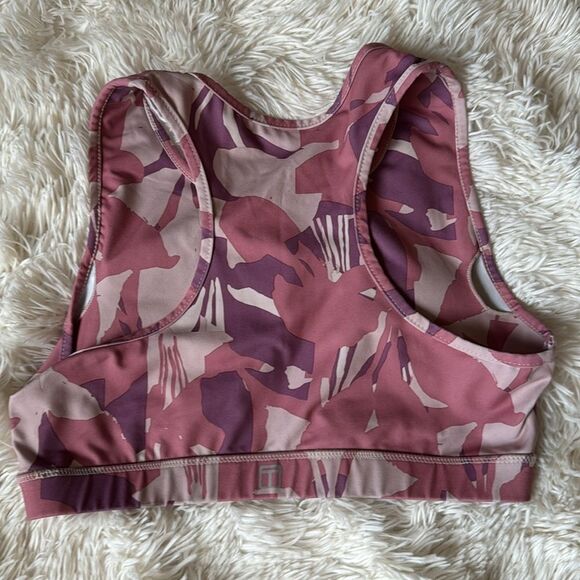 Tahari Sport Pink & Purple Sports Bra Workout Lounge Large - Picture 3 of 3